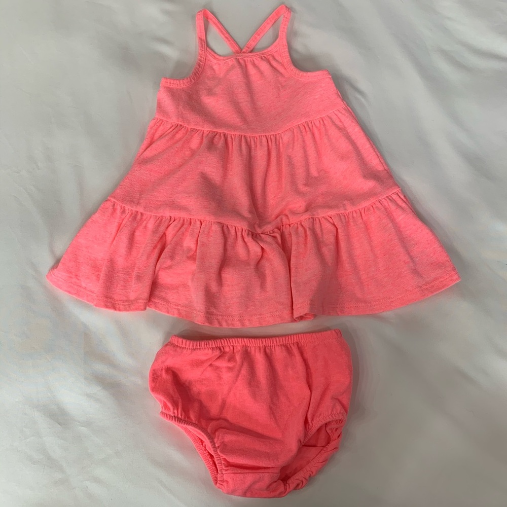 Girls 12 month summer dress with bloomers